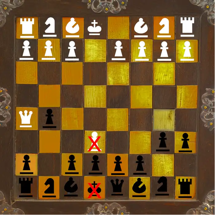 Capture one of your opponent's pieces by moving one of your pieces onto
        the space it occupies.