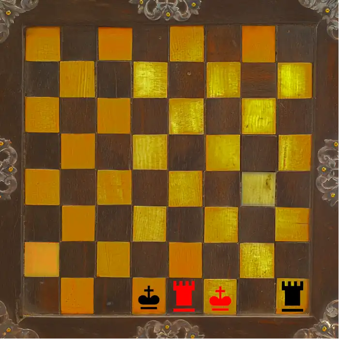 As its first move, a Pawn may capture en passant by moving forward two 
        spaces while capturing a piece diagonally adjacent that it moves past.